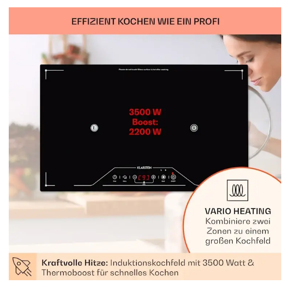 Варочная панель встроенная Klarstein Deejay Free Zone индукционная 3500 Вт (10031633) - фото 3 Варочная панель встроенная Klarstein Deejay Free Zone индукционная 3500 Вт (10031633) - фото 3