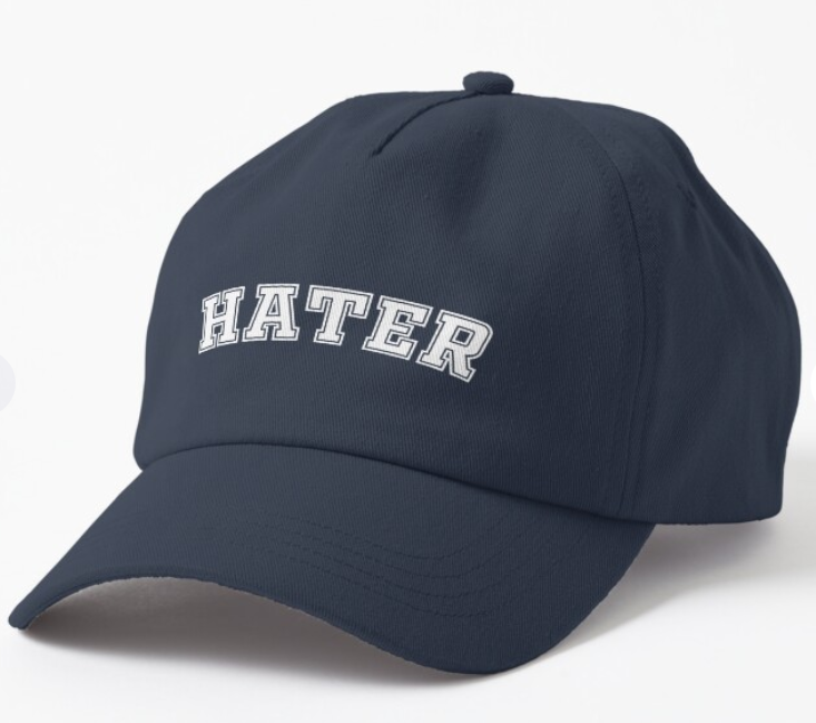 Кепка унісекс Malfini з принтом "Hater Хейтер" Темно-синій (ПН144К-3)