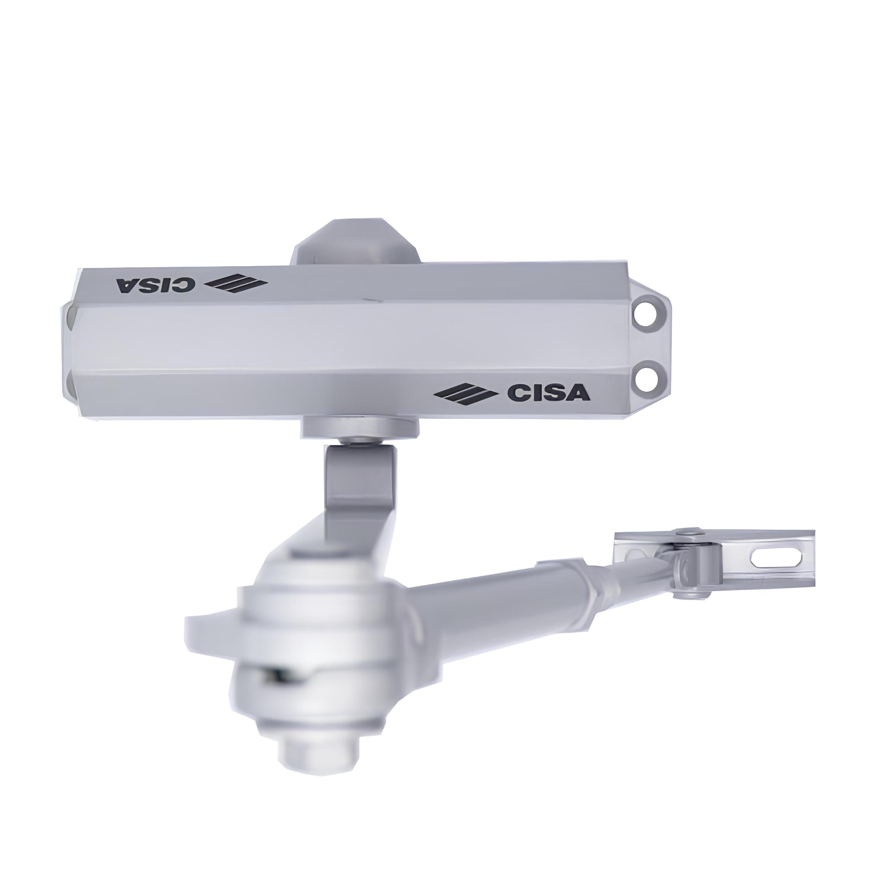 Доводчик Cisa 60461.03.0.97 STD HO з фіксацією до 80 кг Сірий - фото 2