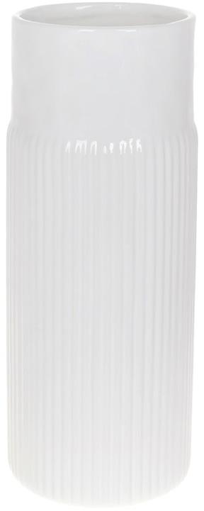 Ваза керамическая Stone Flower 12,5x12,5x32 см Белый глянец (BD-733-528)