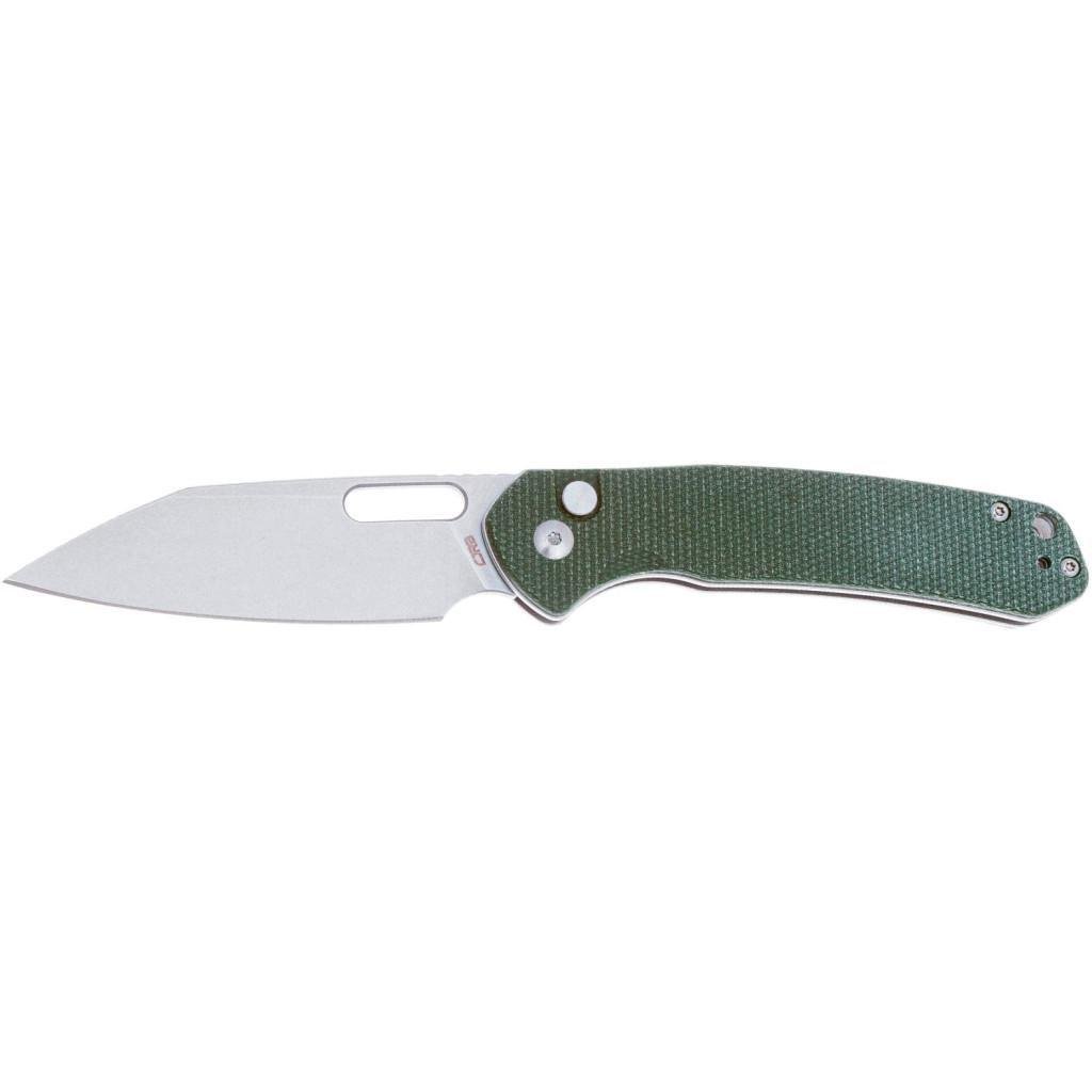 Ніж складаний мисливський CJRB Pyrite Wharncliffe Micarta Green (m411015)
