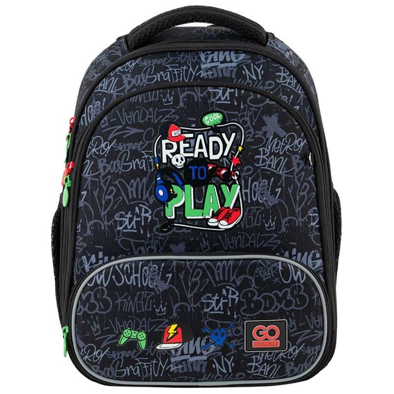 Школьный рюкзак каркасный GoPack Education Ready2Play Принт 12,5 л (GO24-597M-6) - фото 1