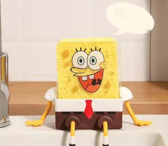 Набір для миття посуду Губка Боб щітка та стійка (AWN-00015) - фото 3