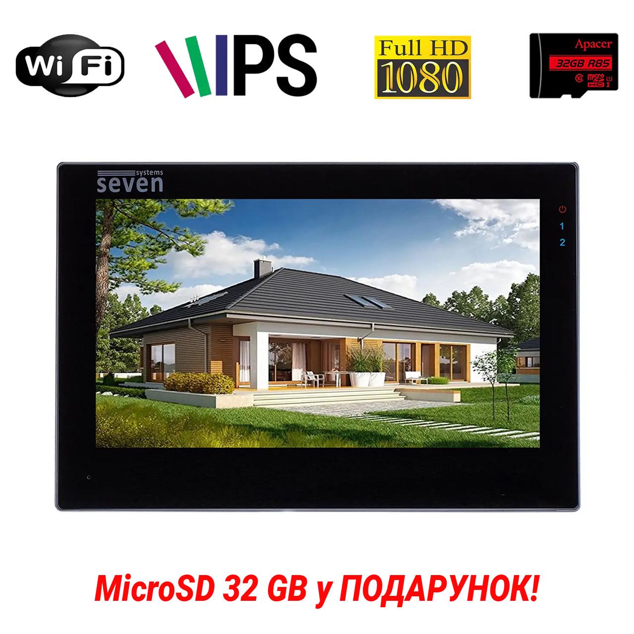 Відеодомофон SEVEN DP-7577FHDW IPS IP з Wi-Fi 7" Black (DP7577FHDWIPSb) - фото 3