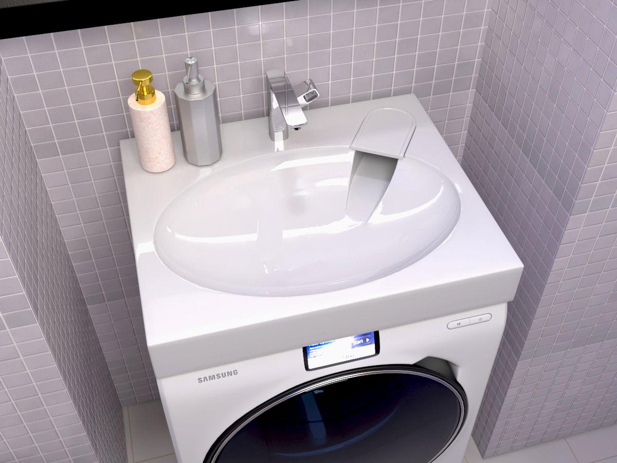 Умивальник для пральної машини акриловий Redokss San OCEAN 60х50 см