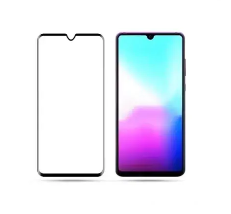 Загартоване захисне скло на смартфон  Huawei Y6 2019/ Чорна рамка
