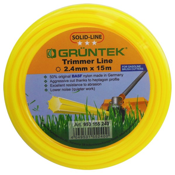 Леска для триммера Gruntek 2,4 мм 15 м (953155240)
