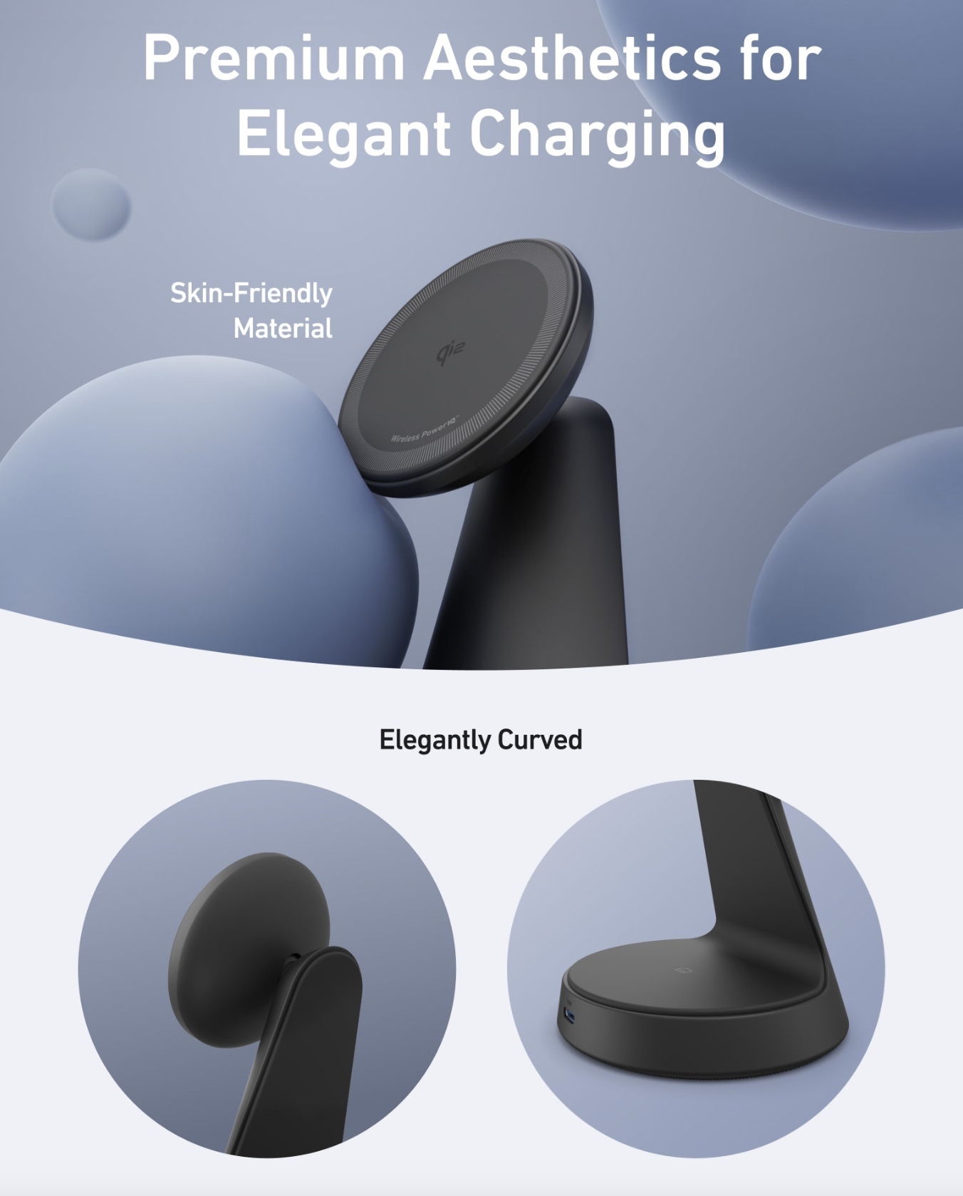 Зарядний пристрій Anker MagGo QI2 15W Wireless Charger 2in1 Dock Stand For iPhone 12-17 Series Black - фото 4 Зарядний пристрій Anker MagGo QI2 15W Wireless Charger 2in1 Dock Stand For iPhone 12-17 Series Black - фото 4