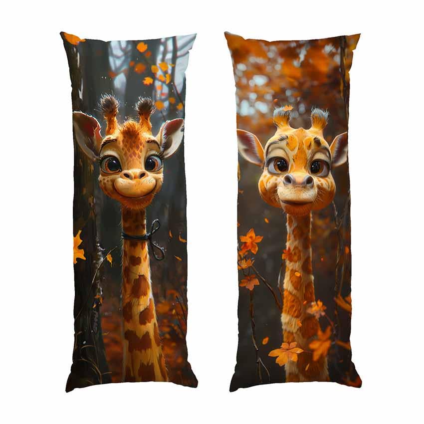 Подушка дакимакура Funny cartoon giraffe габардин 70х30 см (113143)