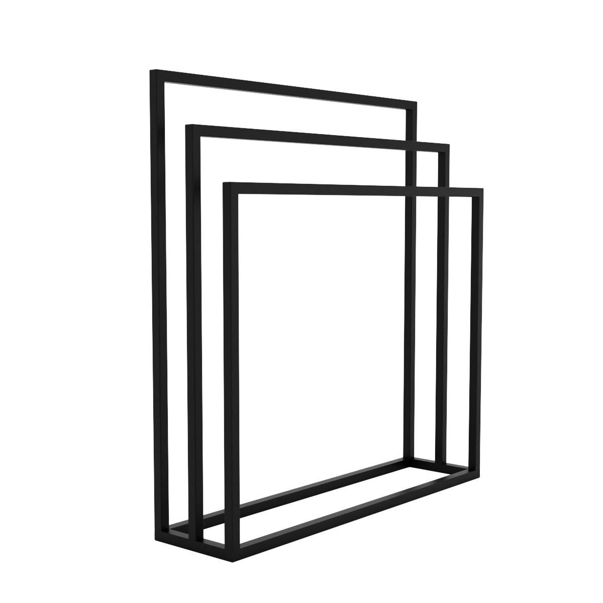 Стойка для полотенец Orizon LOFT тройная напольная 85х80х20 см Черный матированный