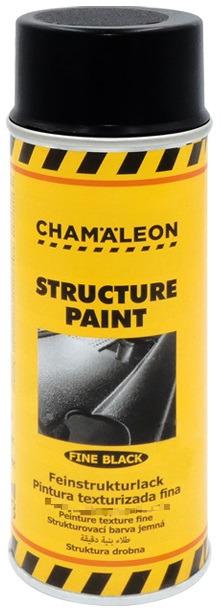 Краска структурная мелкозернистая Сhamaleon 634 Struktur Spray 400 мл Черный