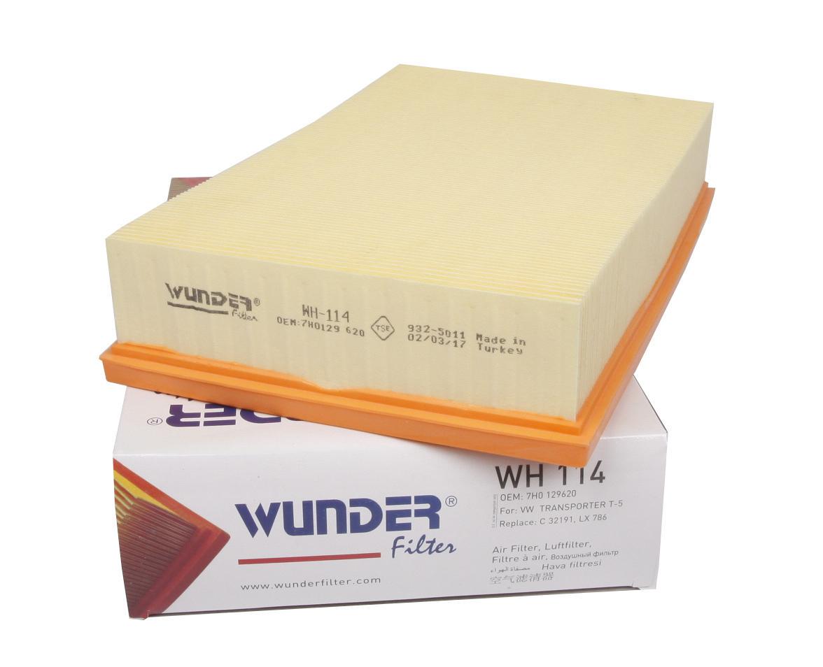 Фильтр воздушный Wunder Filter VW T-5 с 03 г.в. 1.9TDI/2.0 2.0BiTDI 2.5TDI 3.2 WH 114 7E0129620A 7H0129620A