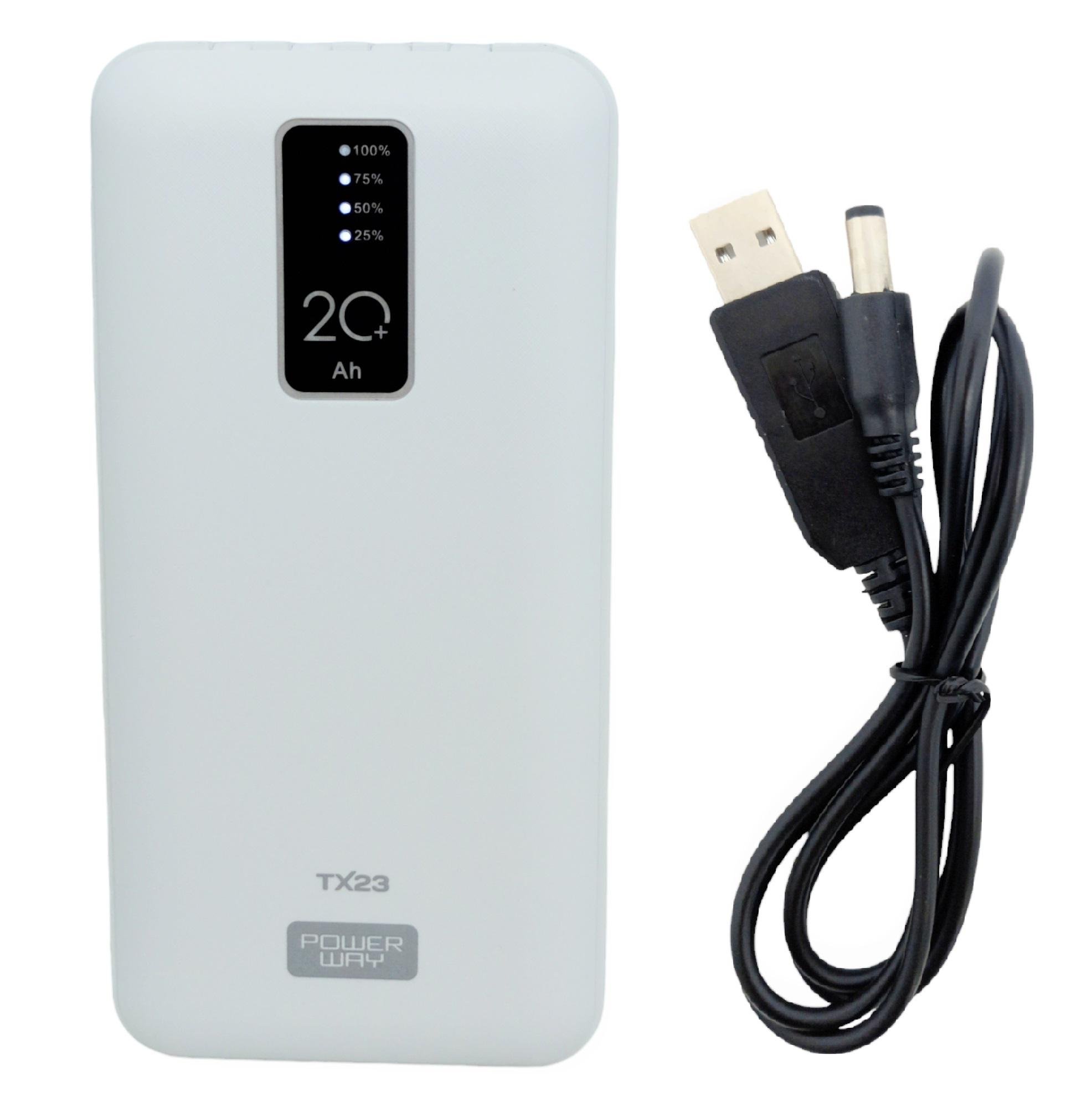 Повербанк Tx23 20000 mAh и кабель 12 V УПС ИБП бесперебойник UPS