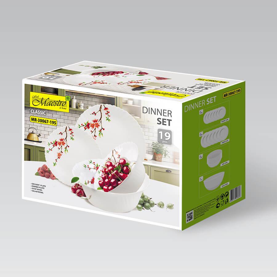 Набір посуду Maestro 19 пр. Sakura 30067-19S (25210924) - фото 3 Набір посуду Maestro 19 пр. Sakura 30067-19S (25210924) - фото 3