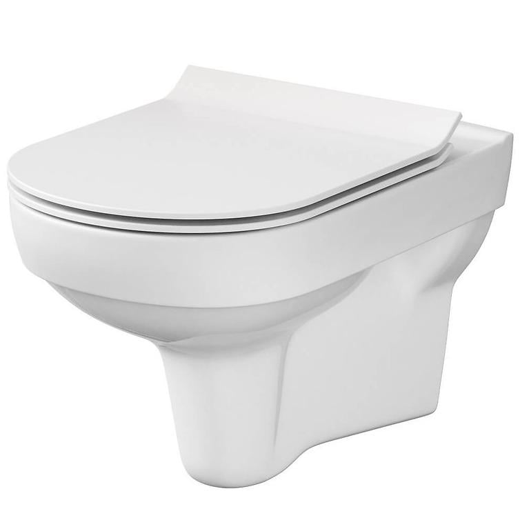 Унітаз підвісний Cersanit City Set794 K701-143 безобідковий із сидінням з мікроліфтом (246996)