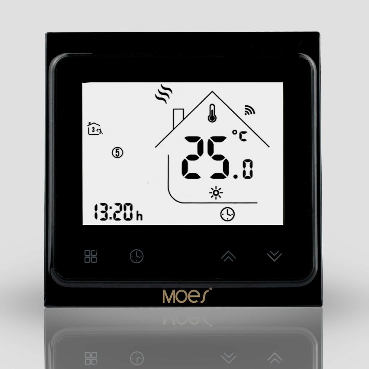 Регулятор водяного теплого пола Moes Zigbee 3.0 BHT-002-GALZBB Black (WH00185)