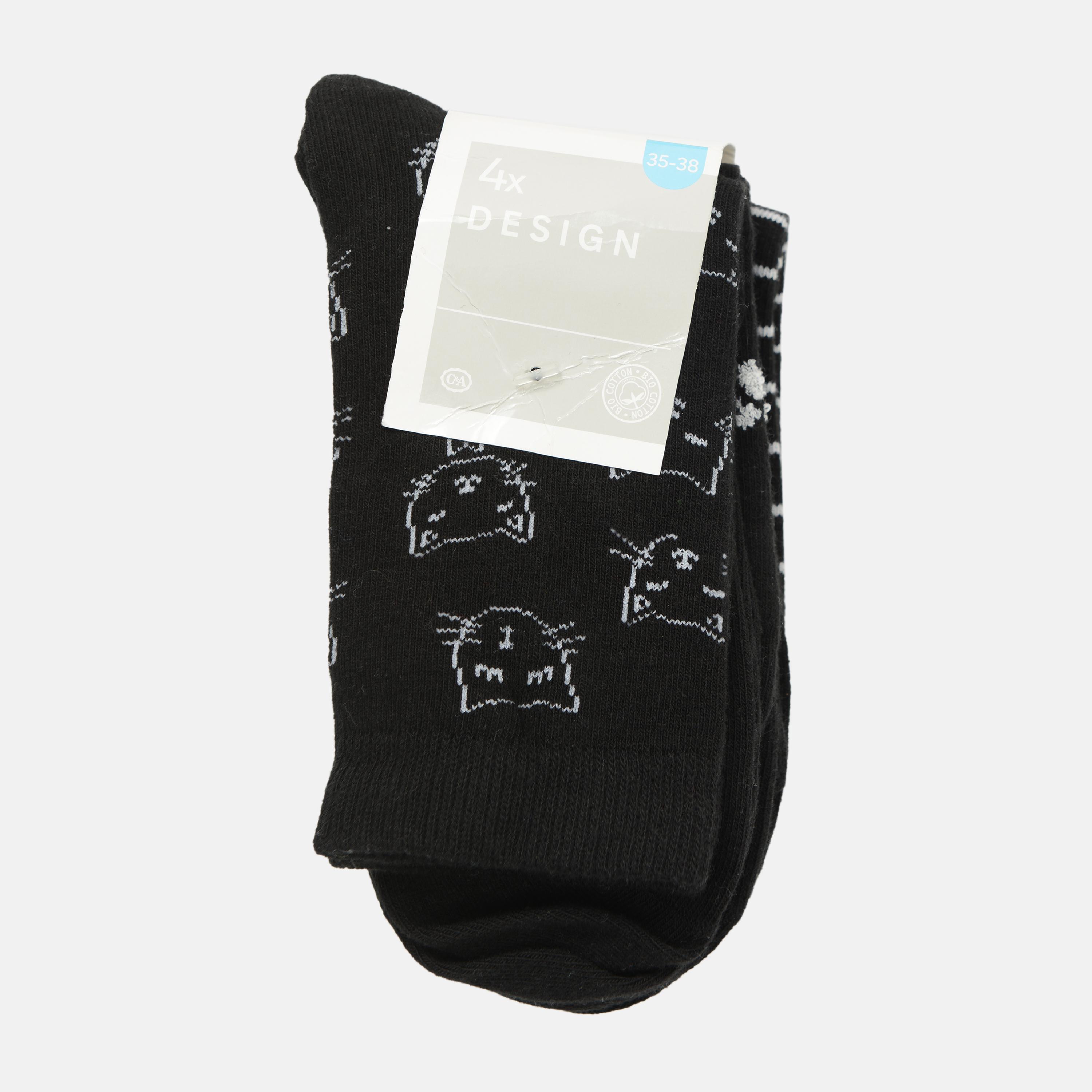 Шкарпетки C&A 4 пари р. 35-38 Чорний (2242379840602)
