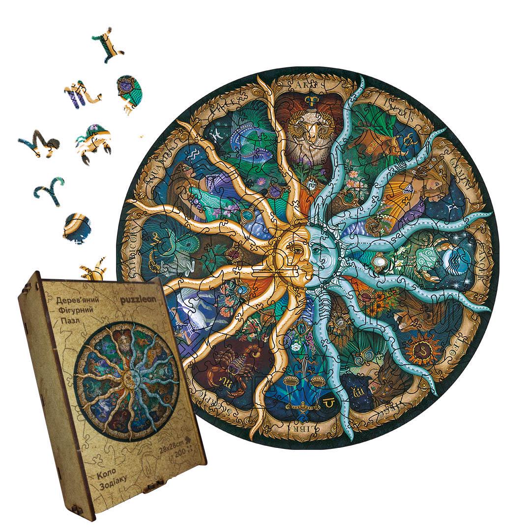 Пазл дерев'яний Коло Зодіаку А2 картонна коробка 300+ ел. (26102292) Пазл дерев'яний Коло Зодіаку А2 картонна коробка 300+ ел. (26102292)