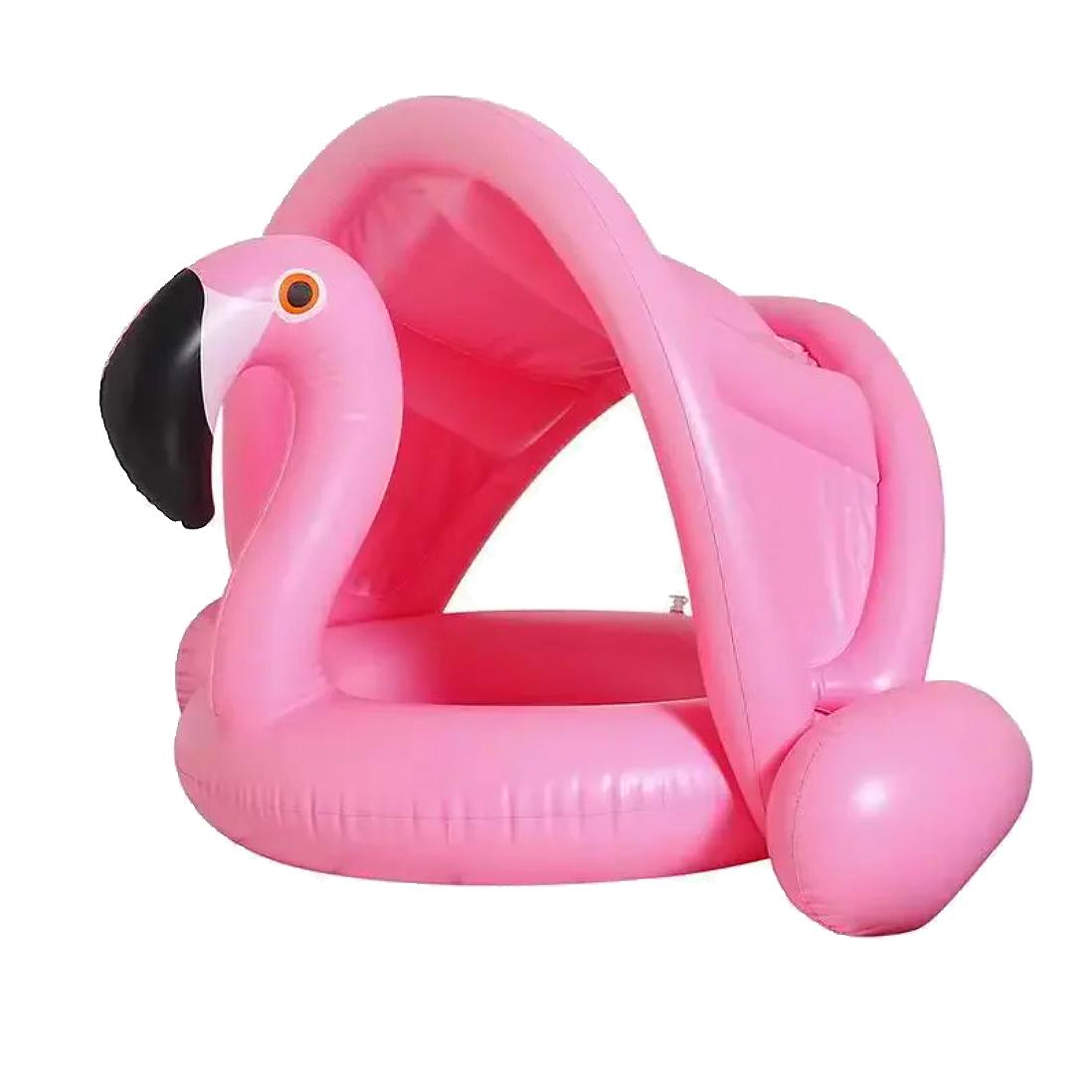 Надувной круг InPool 87538 Фламинго с навесом 89х64 см (175125)