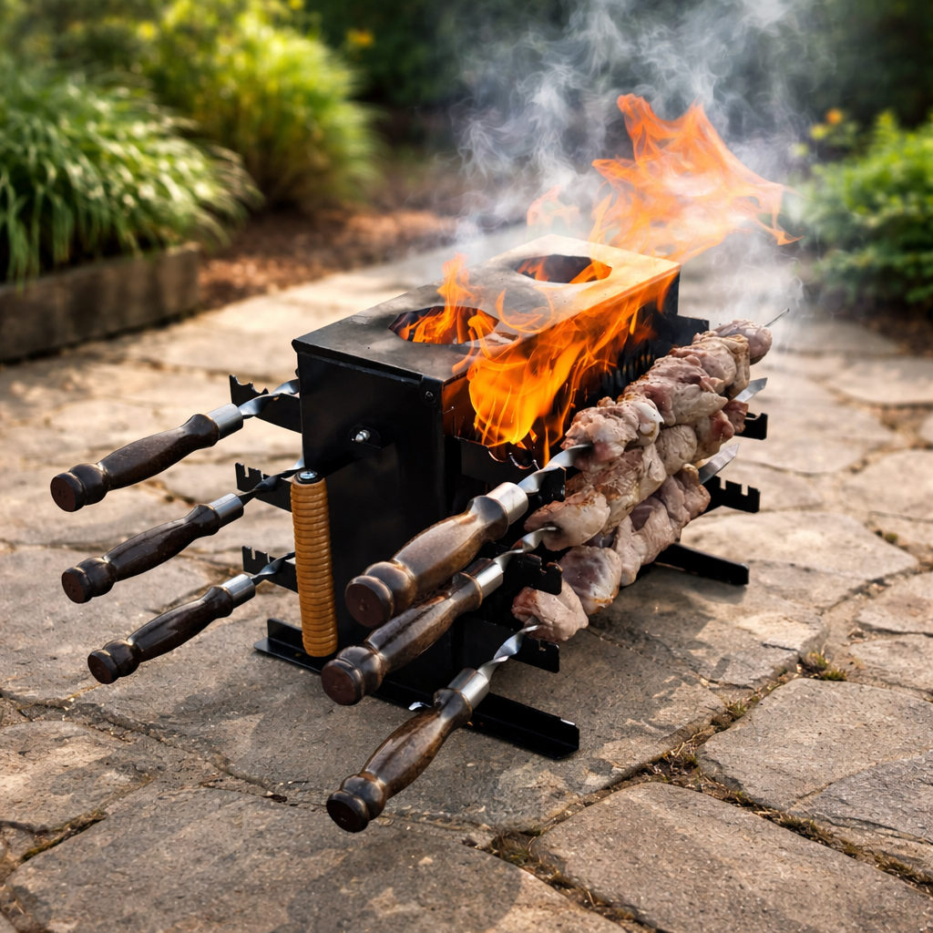 Мангал вертикальний Jooki Пандора на 6 шампурів 2 мм