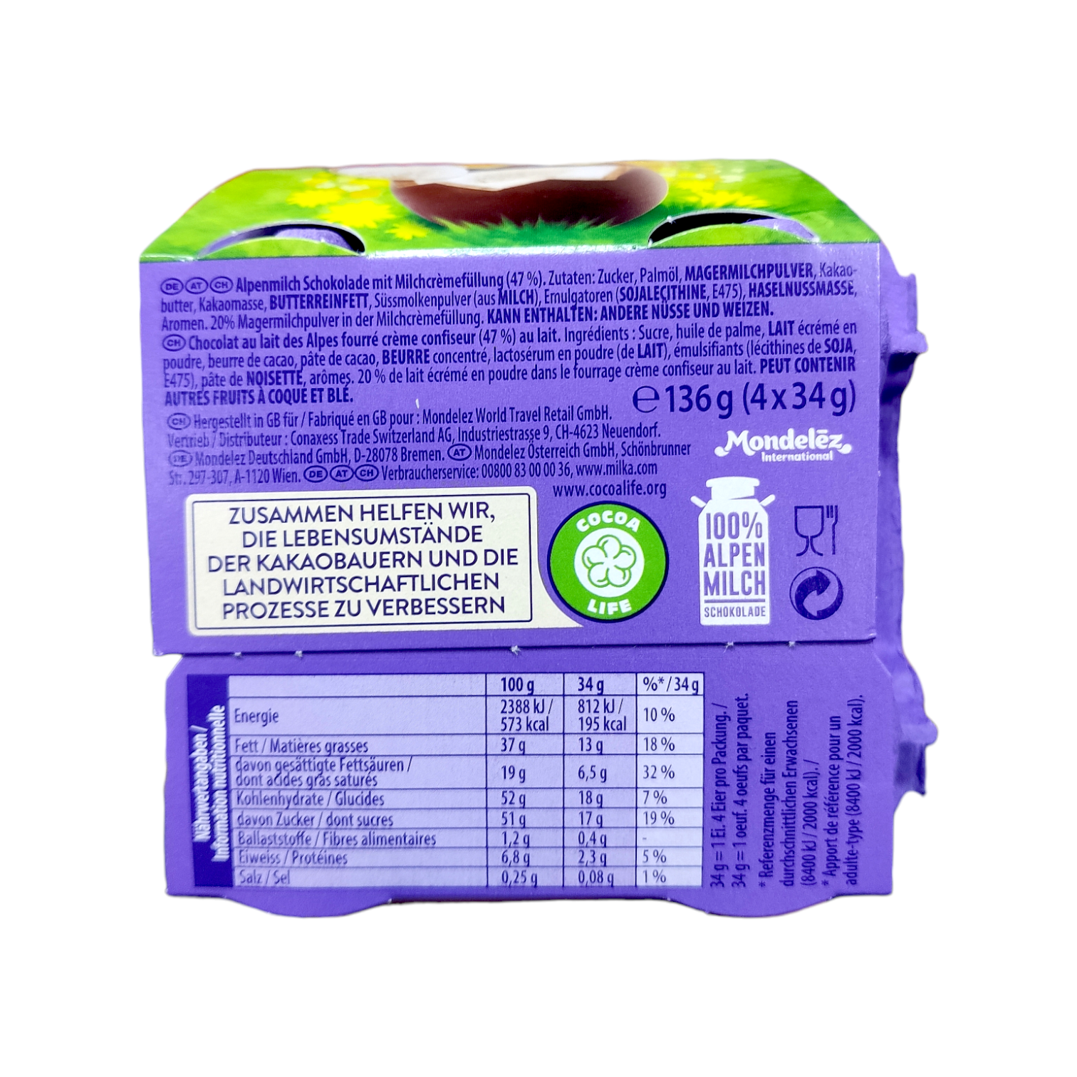 Кульки шоколадні Milka Eggs Milchcreme із молочною начинкою 136 г (00148) - фото 3