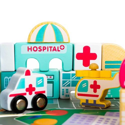 Набір дерев'яний Місто з килимком-пазлом 115 блоків - фото 11 Набір дерев'яний Місто з килимком-пазлом 115 блоків - фото 11