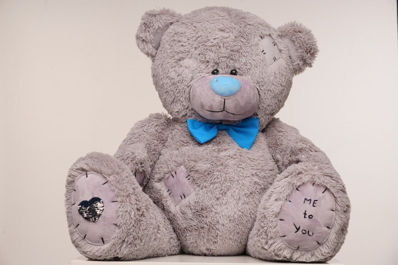 Ведмедик плюшевий Yarokuz Me To You 100 см Сірий (365)