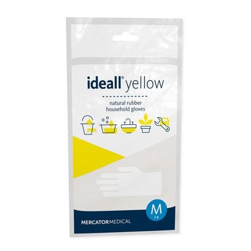 Рукавиці гумові Mercator Ideall Yellow господарські M (10004003)