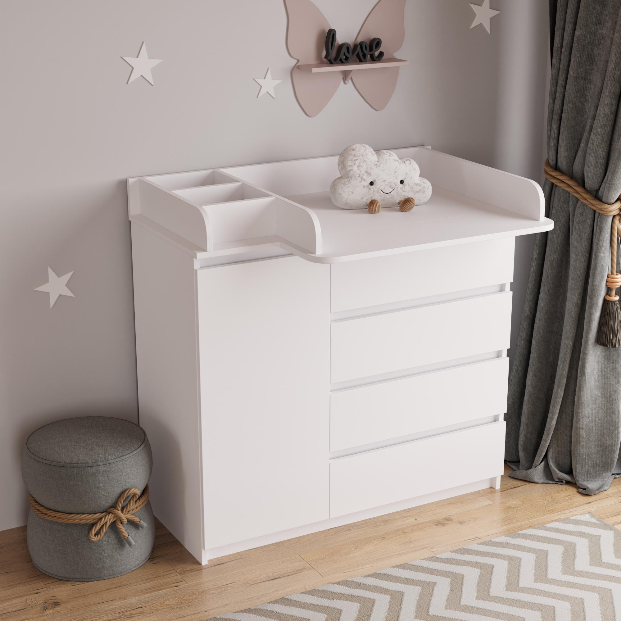 Пеленальний комод Furnigrade ПС-6 98,5х100х65 см Белый