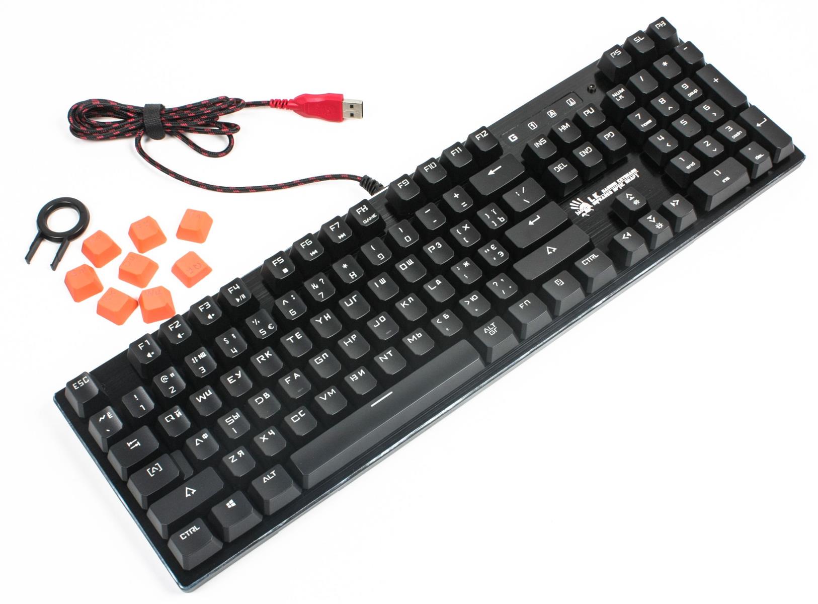 Клавиатура A4Tech Bloody B820R Light Strike Red RGB USB-A Black (26451006) - фото 3