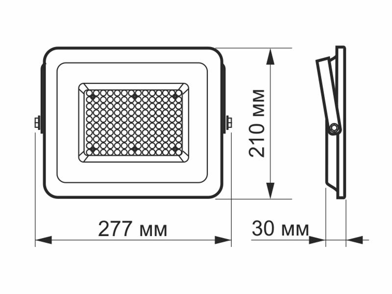 Прожектор светодиодный Videx F2e 100W 5000K 220V (VL-F2e-1005W) - фото 4