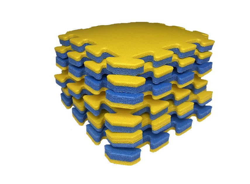 Пол мягкий-пазл 500х500х25 мм Желто-Синий (1994248444) - фото 6