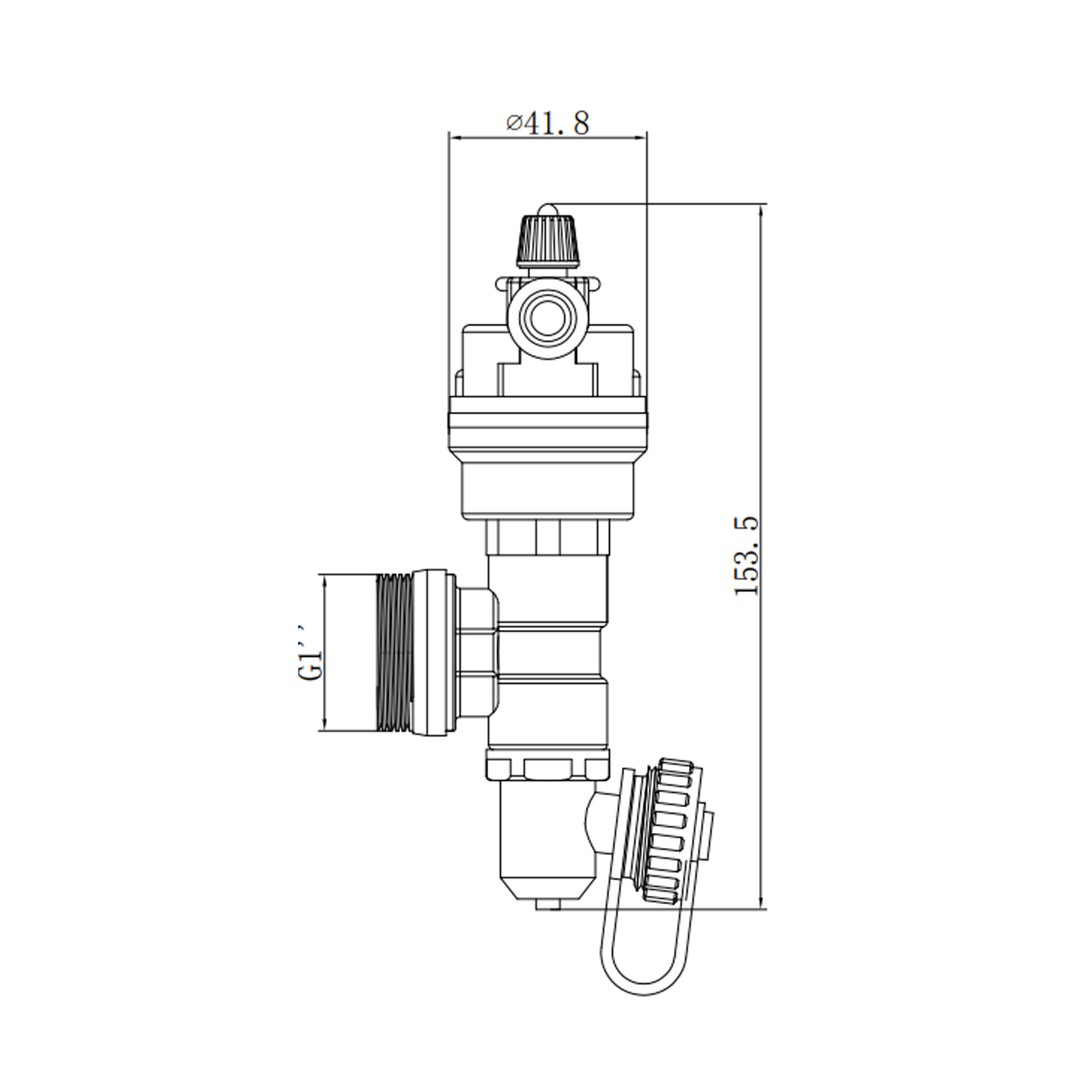 Сливная группа для коллектора Thermo Alliance TAFE00725 1" с воздухоотводчиком (248748) - фото 6