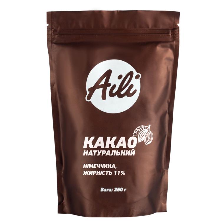 Какао-порошок натуральний Aili жирність 10-12 % 250 г (CA02)