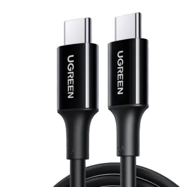 Кабель USB-C 100W UGREEN US562 Type-C to Type-C PD QC 4.0/3.0 для швидкого заряджання MacBook Pro Samsung PVC 1 м (15176)