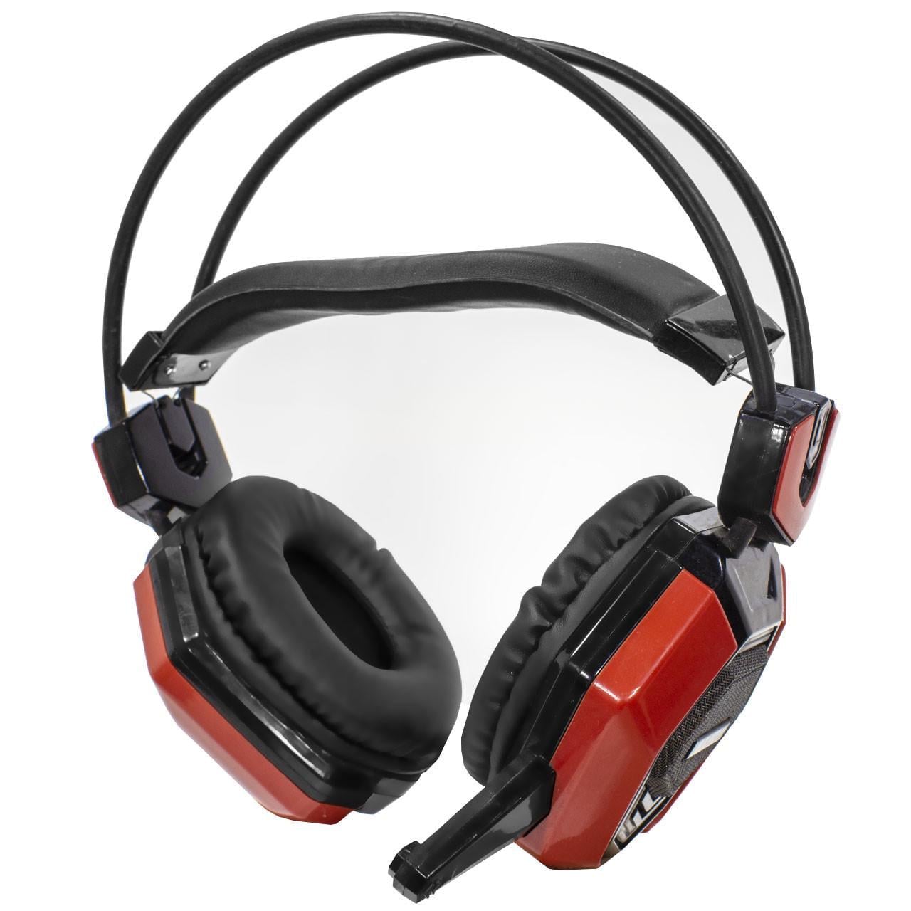 Игровая гарнитура JEQANG JH-2015 Black + Red накладные наушники с микрофоном для игр общения