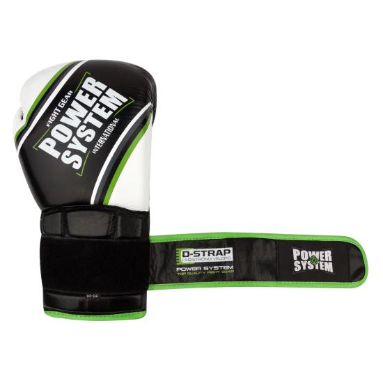 Боксерские перчатки PowerSystem PS 5006 Contender Line 16 унций Black/Green (PS-5006_16oz_Black/Green _bes316) - фото 4