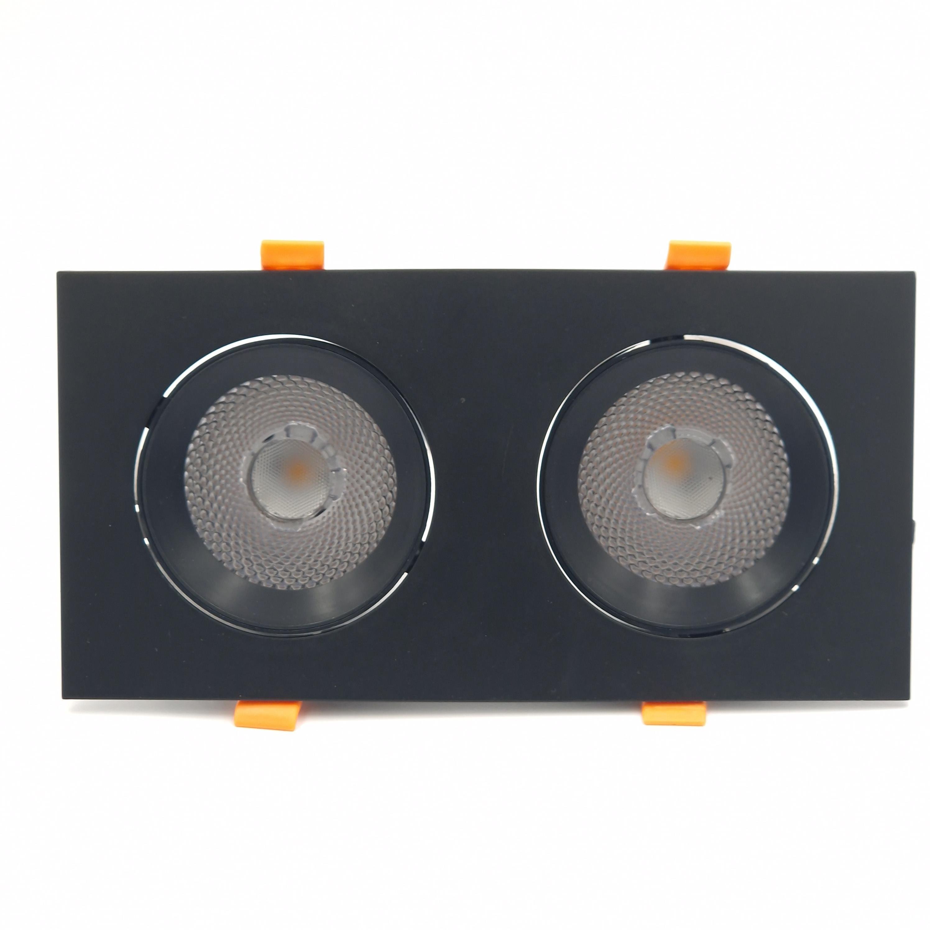 Светильник точечный врезной Light Club двойной 2х12 Вт 4000 К Черный (WL44-320-12-4-BK)