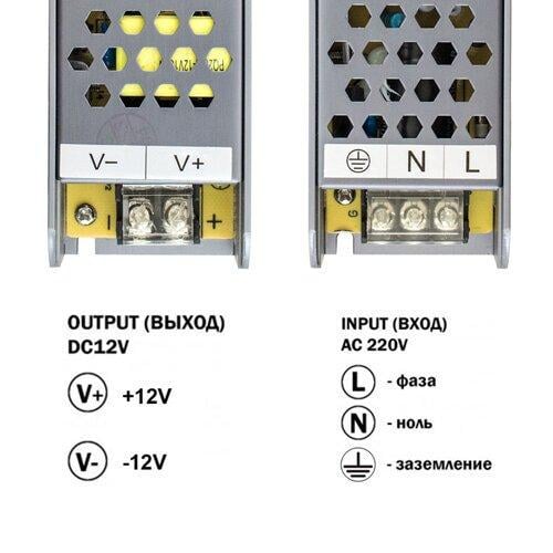 Блок живлення для LED стрічки DC12 100W BPU-100 8,3А (FSB00-00010151) - фото 4