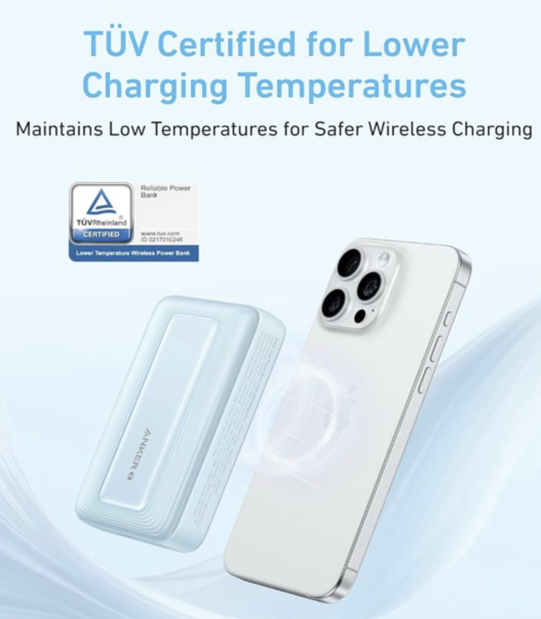 Повербанк Anker Zolo Magnetic 10000 mAh 30W White (A1684621) - фото 5 Повербанк Anker Zolo Magnetic 10000 mAh 30W White (A1684621) - фото 5