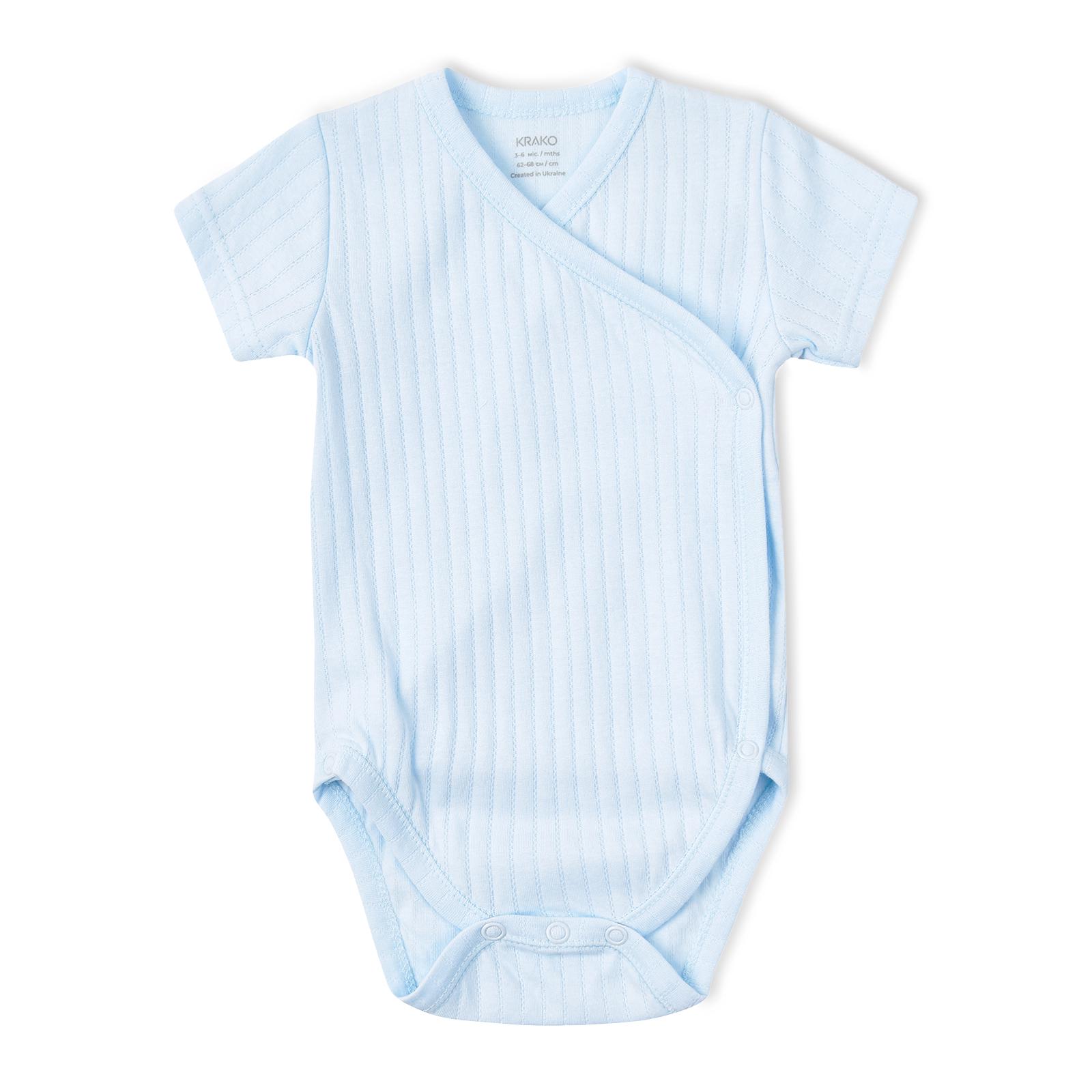 Боди с коротким рукавом Ажур 50 см Голубой