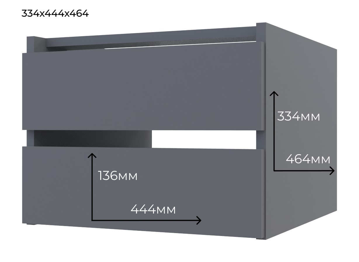 Блок ящиків для шафи-купе Doros G-Caiser 44,4х46,4х33,4 см Графіт (DRS-011273) - фото 3 Блок ящиків для шафи-купе Doros G-Caiser 44,4х46,4х33,4 см Графіт (DRS-011273) - фото 3