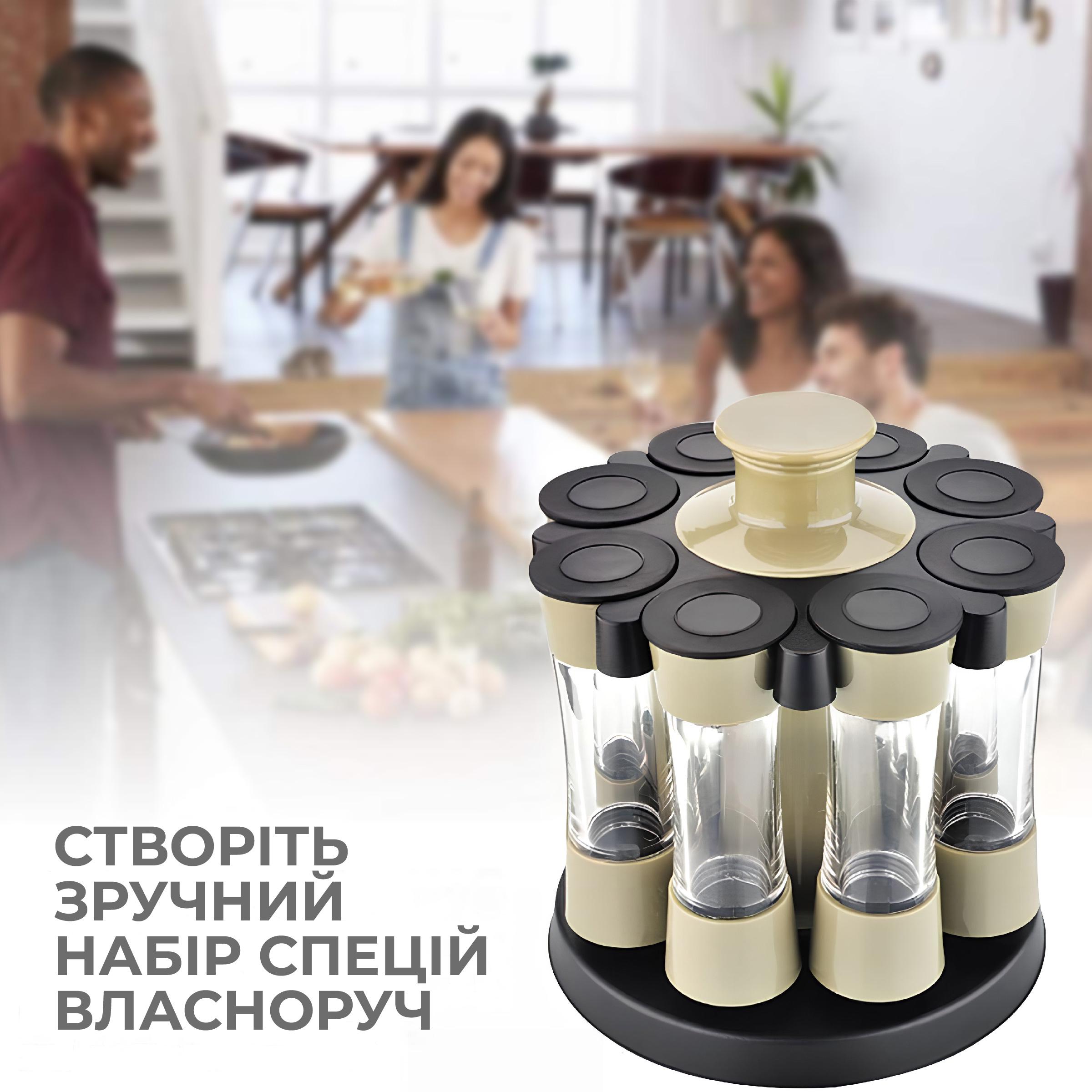 Кухонный набор для хранения специй Kayfovo CX302 с баночками 8 шт. (29099) - фото 2 Кухонный набор для хранения специй Kayfovo CX302 с баночками 8 шт. (29099) - фото 2