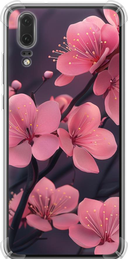 Чехол на Huawei P20 Пурпурная сакура (6075sp-1396-42517)