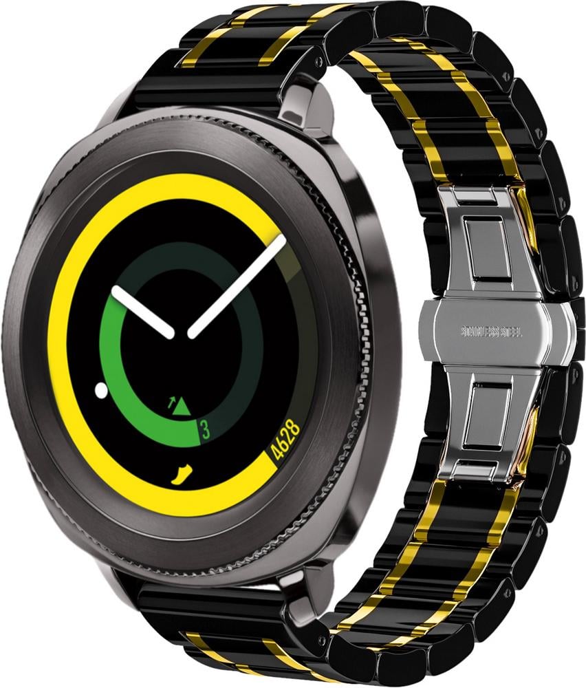 Ремінець керамічний Ceramo для Samsung Gear S3 Black/Gold (28698-02) Ремінець керамічний Ceramo для Samsung Gear S3 Black/Gold (28698-02)