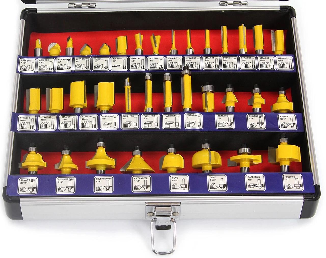 Набор фрез Euro Craft для ручного фрезера 35 шт.