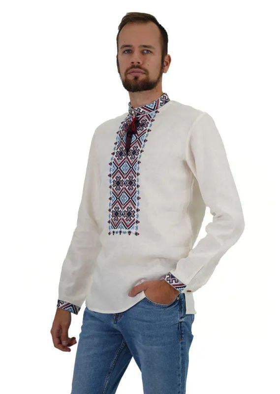 Вишиванка чоловіча р. 48 Молочний (556)