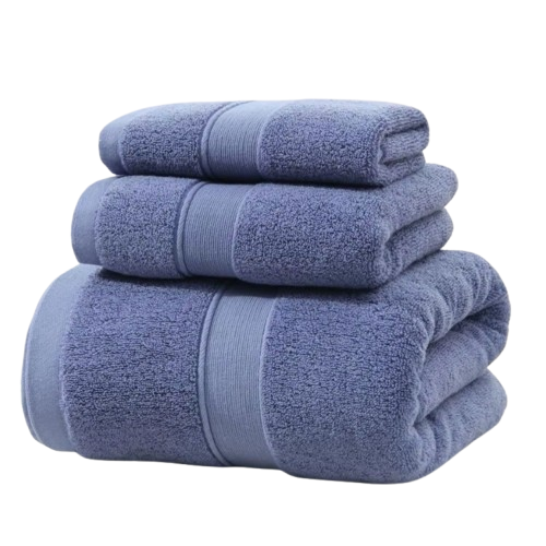 Набор полотенец Lux 3в1 140х70 см/74х34 см/74х34 см Синий (NR3in1BathBlue) Набор полотенец Lux 3в1 140х70 см/74х34 см/74х34 см Синий (NR3in1BathBlue)