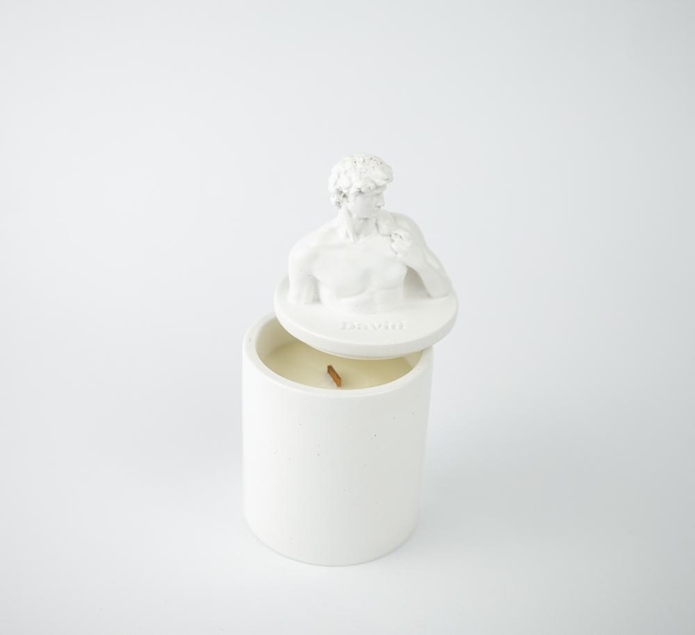 Аромасвечка Гранд Презент David Agarwood 100% wood wax 165 г White (nac 1005w)