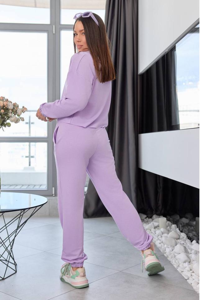 Спортивный костюм женский S-M Лавандовый (190620) - фото 4 Спортивный костюм женский S-M Лавандовый (190620) - фото 4
